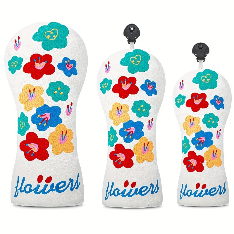 Golf Equipment Cabinet - Floral Design Golf Club Head Cover