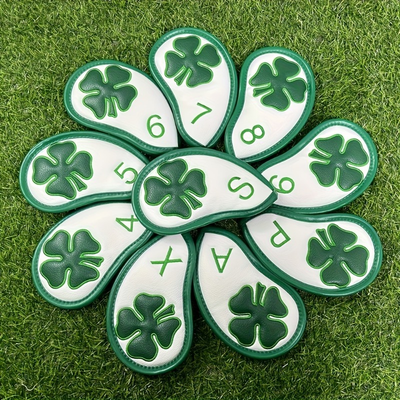 Golf Equipment Cabinet - 10pcs Clover Golf Club Head Cover