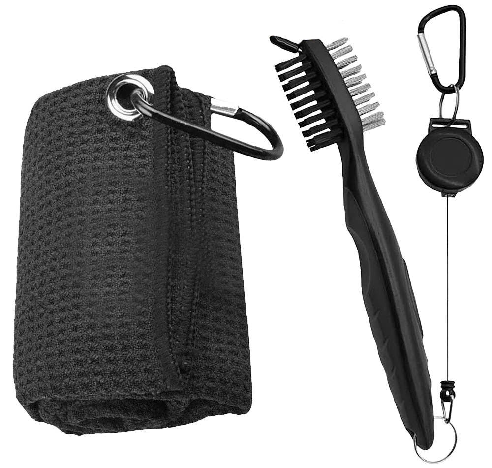 Golf Equipment Kit - Golf Club Brush and Towel Cleaner