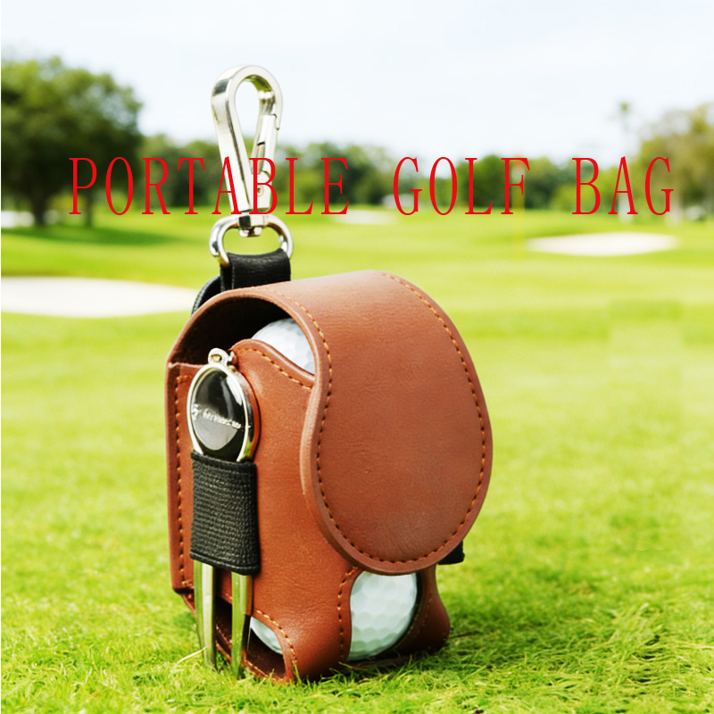 Golf Equipment Kit - Golf PU Ball Bag Two-Piece Set