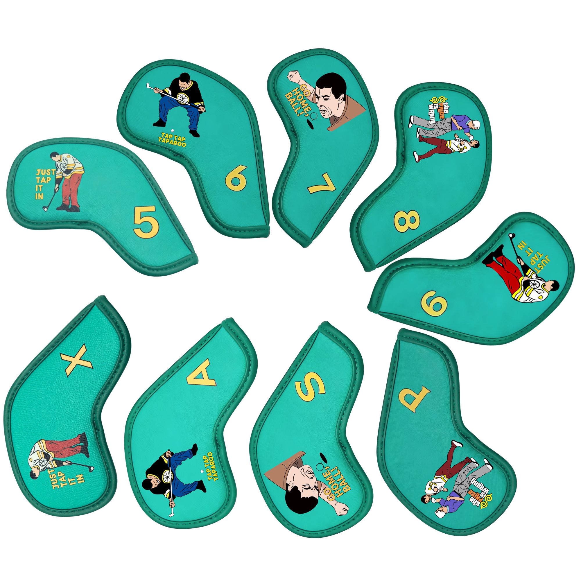 9 pcs Golf Iron Covers with Fu - Golf Equipment Cabinet recension och pris